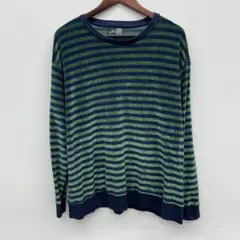 south2 west8 ボーダー ベロアトレーナー グリーン XL ネペンテス