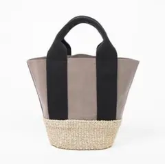 未使用級✨MAISON KEYS メゾンキーズ カゴバッグ バイカラー 洗える