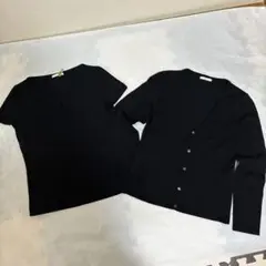リューデベー アンサンブルニット 毛100% 黒 2 美品