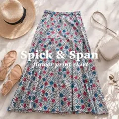 【新品】Spick & Span 定価1.7万 花柄フレアスカート 総柄 38のサムネイル