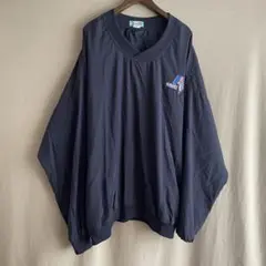P00463 WINNER MATE ナイロンプルオーバー　ネイビー　XL