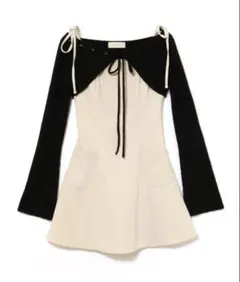 andmary Lotta frill mini dress ブラック - メルカリ