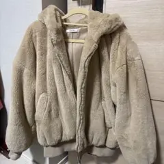 ボアフードジャケット ベージュ