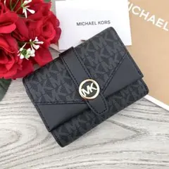 《新品未使用》MICHAEL KORS 折り財布　ブラック　三つ折り財布