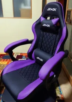 通気性フェイクレザー ゲーミングフロアチェア 振動機能＆リクライニング付