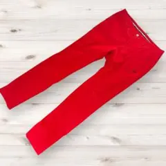 マスターバニーエディション 裏起毛 防寒 ゴルフパンツ レッド サイズ4 美品