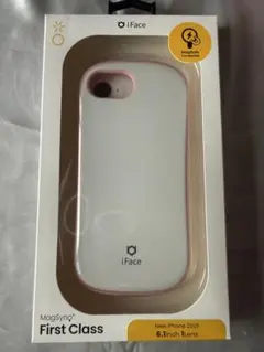 iFace iPhone16e MagSafe パステルピンク/ホワイト　☆新