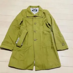 ロペピクニック　ステンカラーコート　ウエストベルト付き　グリーン　38