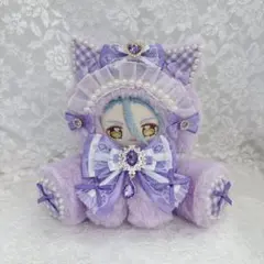 ぬい服 着ぐるみ おすわり 12cm 13cm いつぬい 白 水色 ねこ - メルカリ