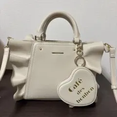 サマンサベガ　ハートポーチ付きフリルトート