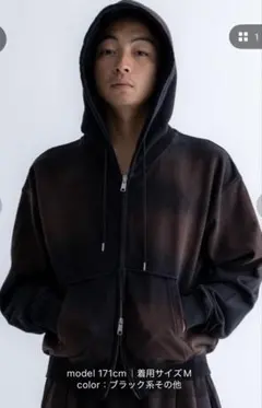 SINSSヘビーウェイトダブルジップフーディー　（短丈）