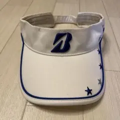 ブリヂストン ホワイト バイザー 星型刺繍
