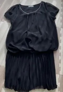 シフォン素材 ブラウス＆プリーツスカートのセット
