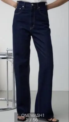 AZUL DENIM ハイウエストワイドデニム　インディゴ　Mサイズ