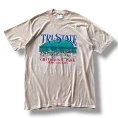 80s~ GREYHOUND PARK プリント Tシャツ USA製 XL 犬