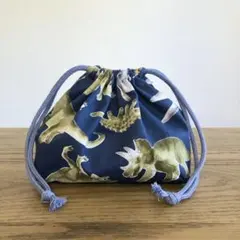 【お弁当袋】恐竜柄ネイビー①