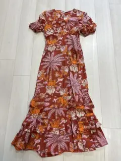 ZARA フラワープリント マキシドレス