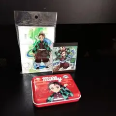 竈門炭治郎 鬼滅の刃 アクリルスタンド/ミルキー缶/メモ用紙　3種セット