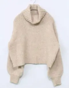 ★ MAJESTIC LEGON ★タートルネックニットベージュ