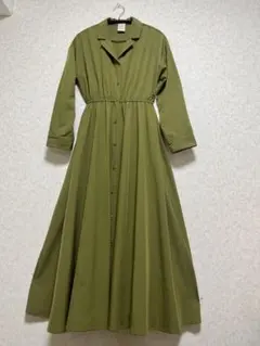 she mo shelly シャツワンピース カーキF