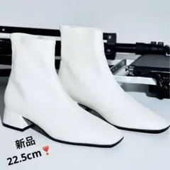 ル　タロン　GRISE3.5cmレザースクエアストレッチショートブーツ❣️