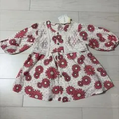 kid´s zoo キッズズー　ワンピース　８０㎝　長袖　七分袖　花柄　未使用のサムネイル