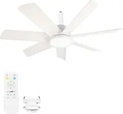【7羽根・正逆回転・DCモーター】 シーリングライト扇風機 50W