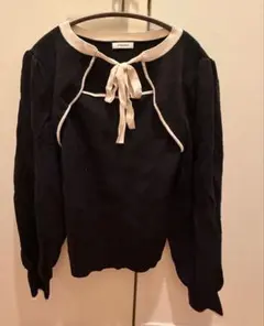 【値下げ中】INGNI リボン付き黒ニット長袖