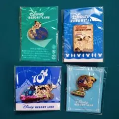 ディズニー リゾートライン ピンバッジ 4点セット+1