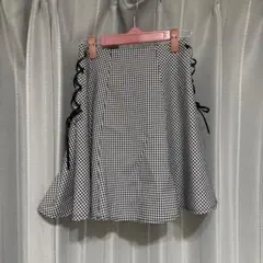 evelyn ギンガムチェック レースアップ ミニスカート