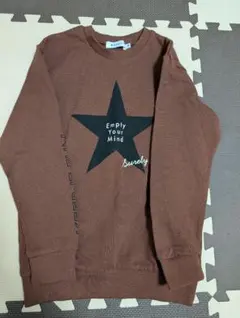 THE SHOP TK　140cm　トレーナー　スウェット　星柄　ブラウン　茶色