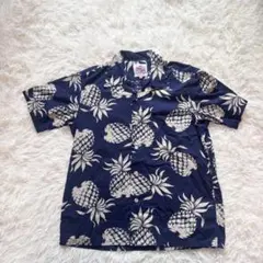 ✨美品✨ DUKE KAHANAMOKU アロハシャツ ネイビー M 半袖のサムネイル