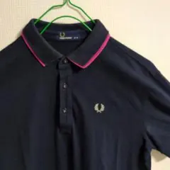 FREDPERRY フレッドペリー　ポロシャツ　鹿の子　ロゴ刺繍