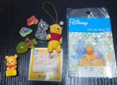 くまのプーさん　グッズセット　ストラップ　シール　スタンプ　置物等