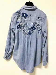 TOPSHOP 刺繍入り長袖シャツ EUR 36(M)