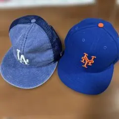 Los Angeles Dodgers & mets キャップ　セット