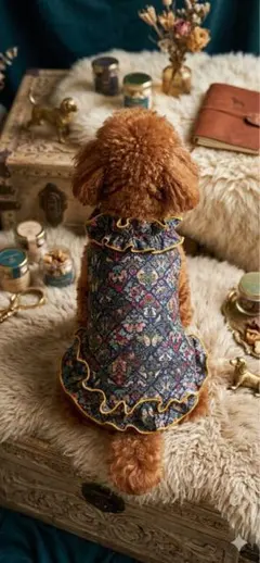 黄色　犬服　タンクトップ　ハンドメイド