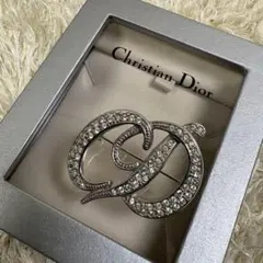 ◇クリスチャンディオール◇メタル/ローズ/ブローチ/シルバー/カメリア