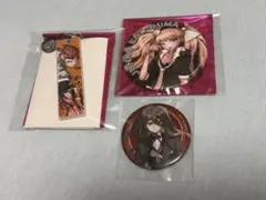 ダンガンロンパ 15周年展 桑田 江ノ島盾子缶バッジ アクリルキーホルダー