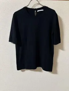 ZARA ブラック 半袖ニット　L