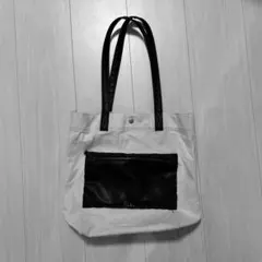 CLEL ホワイト ブラック トートバッグ
