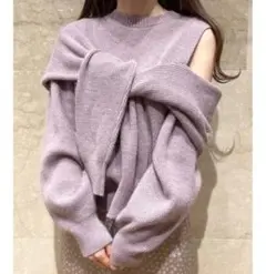 snidel ディフォメーションニットプルオーバー