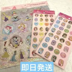 ストーンシール　ホログラムエンボスシール　ディズニープリンセス