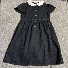 美品　ドレッサージュ　ネイビーワンピース120 お受験　日本製