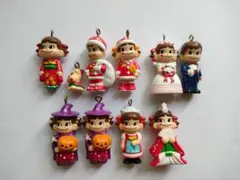 不二家 ペコちゃん キーホルダー チャーム フィギュア 10個