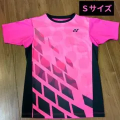 YONEX ピンク×ブラック ゲームシャツ JP S