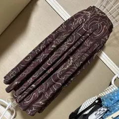レトロ古着 ペイズリー 総柄 フレアスカート ヴィンテージ 古着 未使用