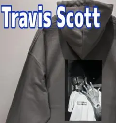 男女兼用Travis Scottトラヴィススコット　スゥエットパーカー/グレー