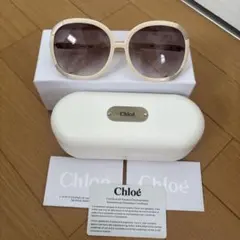 付属品あり chloe クロエ サングラス 白 ホワイト ケース付のサムネイル