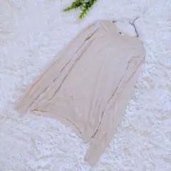 美品 UNIQLO エクストラファインメリノクルーネックセーター アイボリー M